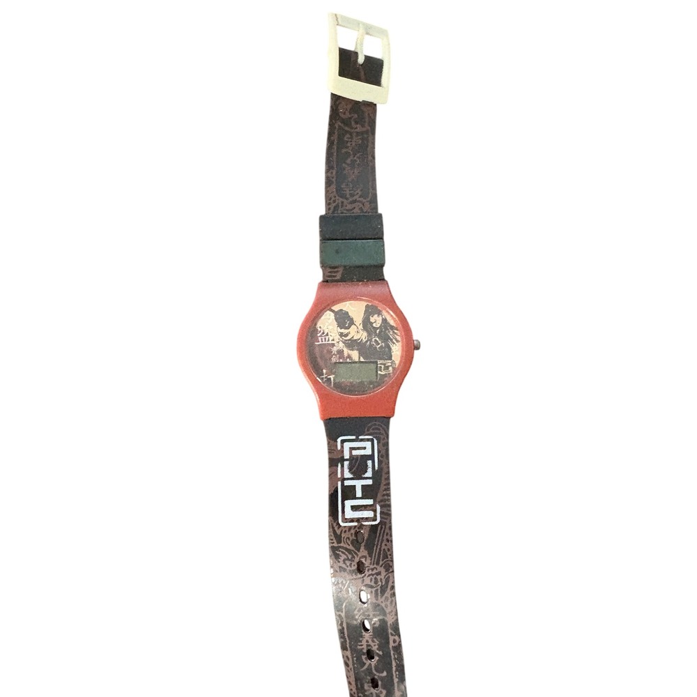 Vintage Pirates of the Caribbean Jack Sparrow Digital Watch Red Black Disney